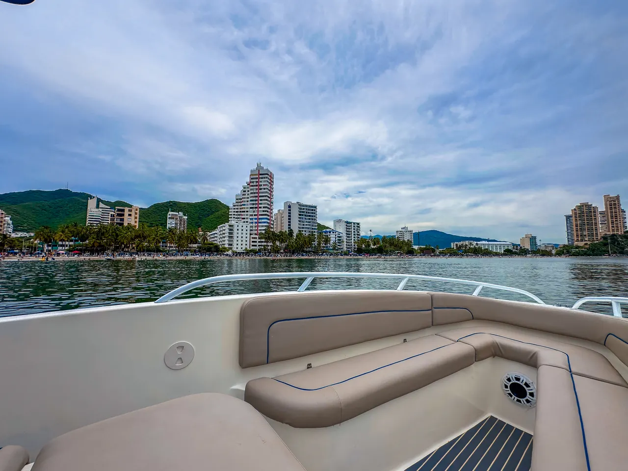 El Rodadero, as seen from the deck of the boat.