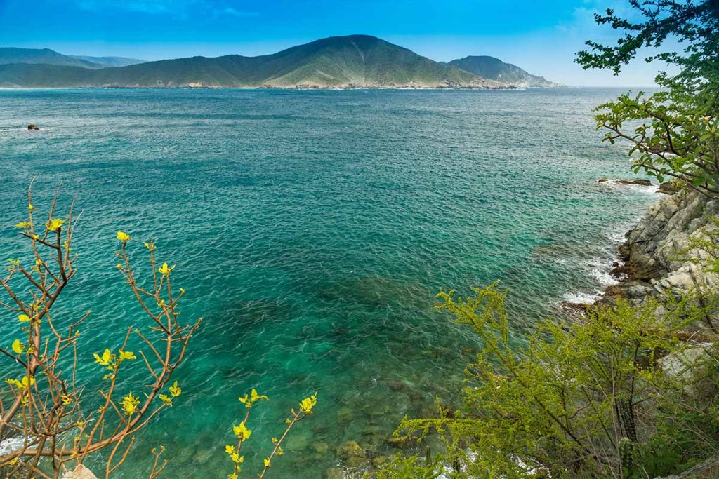 Playa Cristal, as seen from the trail, Parque Tayrona.