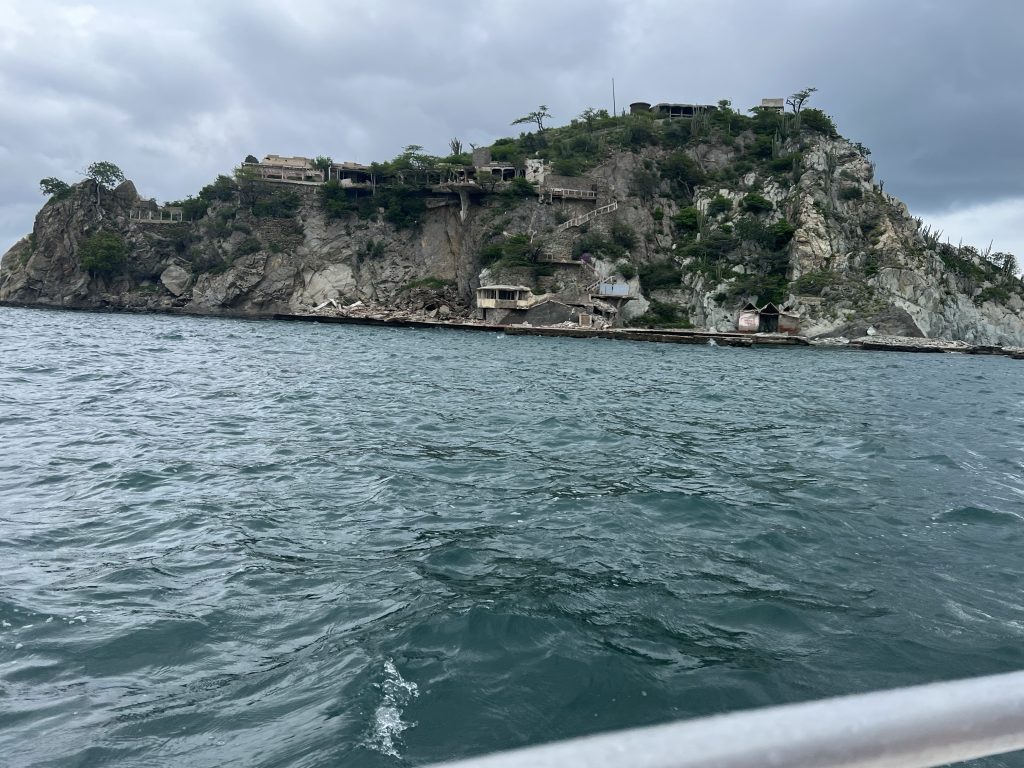 A rocky islet off the coast of Santa Marta.