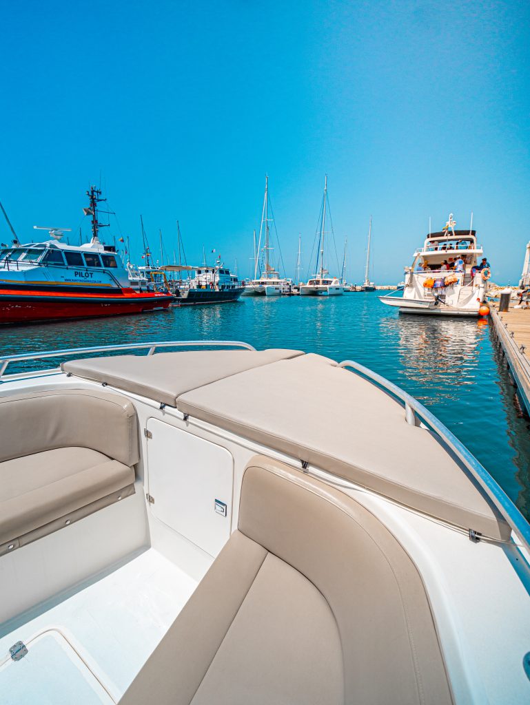 View from the boat at the Marina Internacional de Santa Marta.